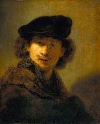 Rembrandt Peale Self-Portrait with Velvet Beret France oil painting artist